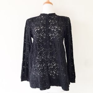 MICHAEL Michael Kors black floral lace top